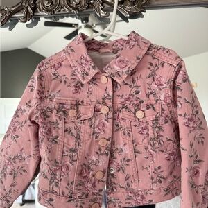 Girl GAP x LoveShack Fancy Floral Pink Kids Jacket size 4